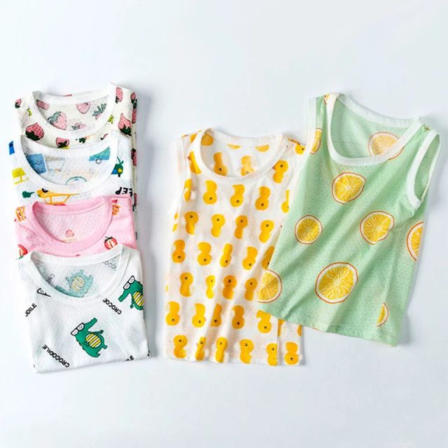 Children cartoon undershirts breathing cotton kids tank tops (1) Children cartoon undershirts breathing cotton kids tank tops (1)