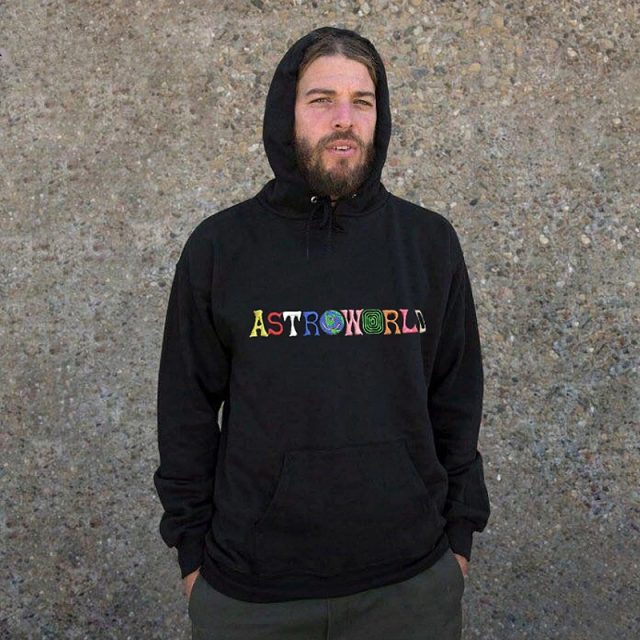 Color letter embroidery pullover fleece hoodies (1)