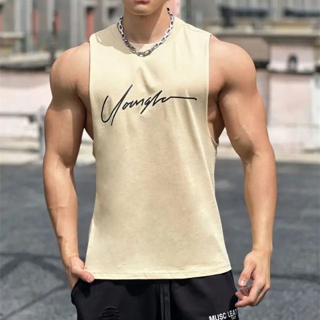 Cotton fashion streetwear sports casual mens tank tops (1) Cotton fashion streetwear sports casual mens tank tops (1)