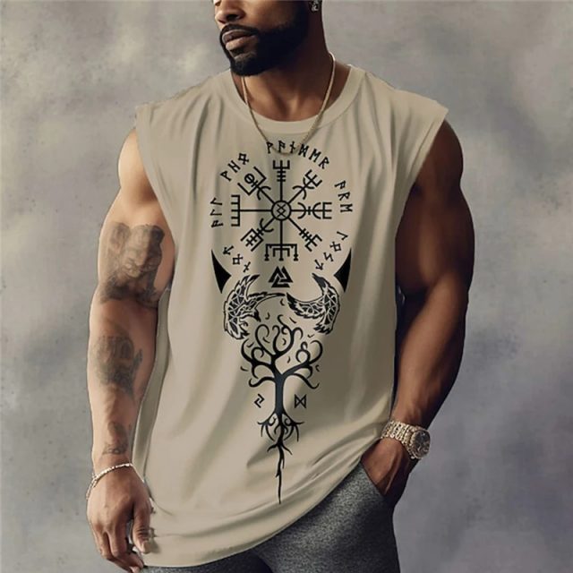 Daily sports sleeveless print sleeveless men tank tops (1) Daily sports sleeveless print sleeveless men tank tops (1)