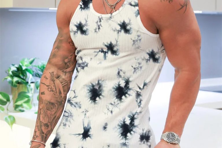 Fashion slim vertical striped breathable men tank tops (1)