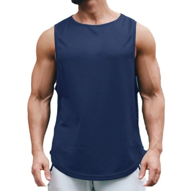 Fitness plain new fashion mens gym tank tops (1)