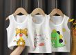 Girls summer tee tops casual kids cartoon print tank top (6)