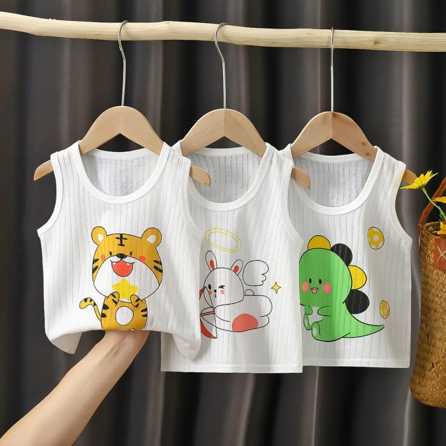 Girls summer tee tops casual kids cartoon print tank top (6) Girls summer tee tops casual kids cartoon print tank top (6)