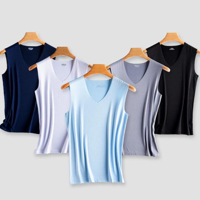 Men breathable ice silk seamless cotton tank tops (1) Men breathable ice silk seamless cotton tank tops (1)