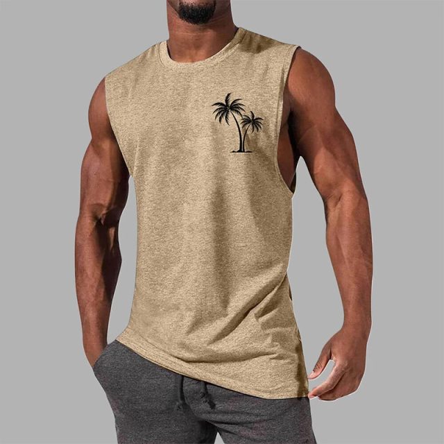Men sports casual breathable solid polyester tank tops (1) Men sports casual breathable solid polyester tank tops (1)