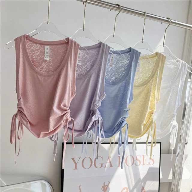 Mesh running vest shockproof sports gym tank top (1)