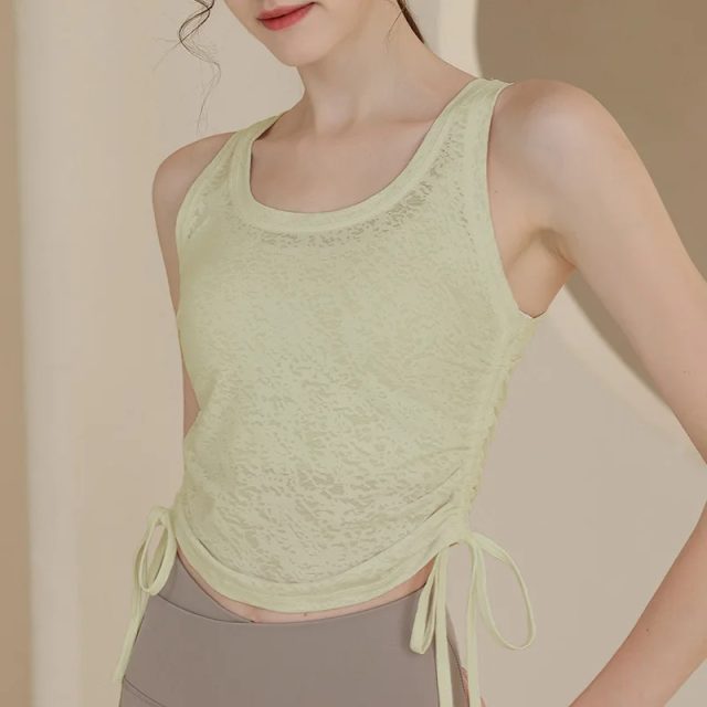 Mesh running vest shockproof sports gym tank top (5)