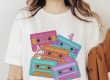 New funny music tape printing women t shirts (1)