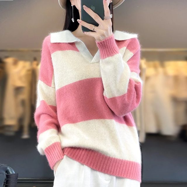 New knit pullover thickened high quality women sweater (1)