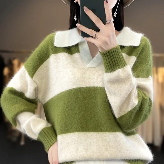 New knit pullover thickened high quality women sweater (4)