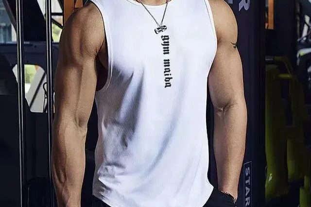 New summer gym bodybuilding fitness men tank tops (6)