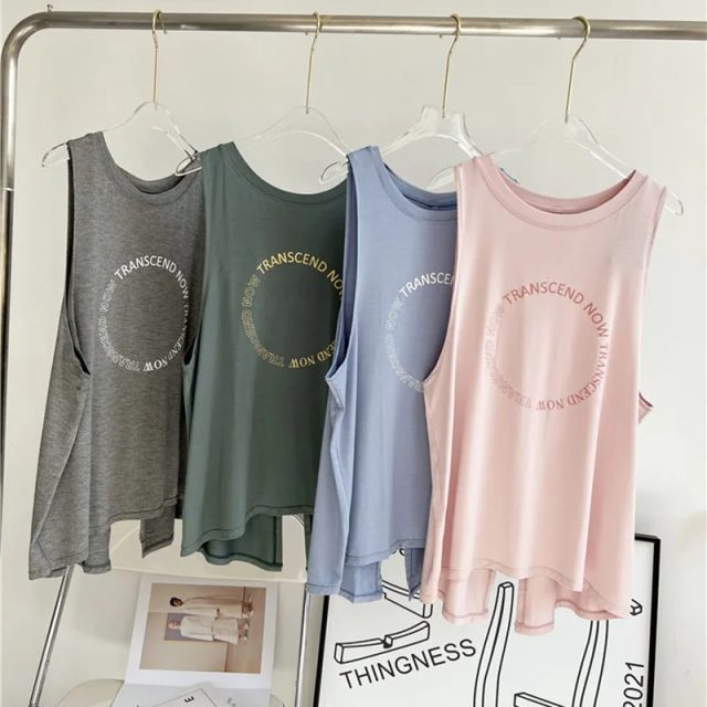 Soft loose sport fitness running gym tank top (1)