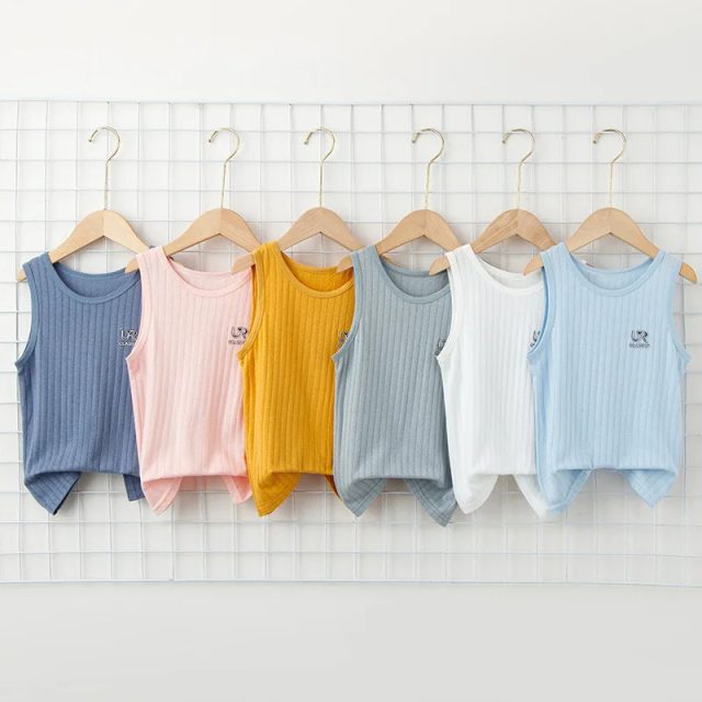 Soft teenager bottom summer sleeveless kids tank tops (2) Soft teenager bottom summer sleeveless kids tank tops (2)