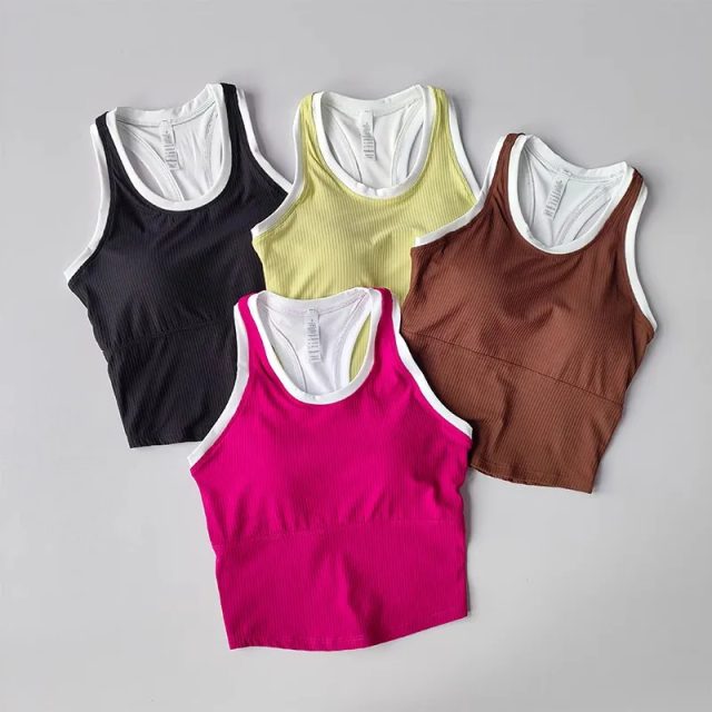 Sport tops breathable running gym tank top (1)