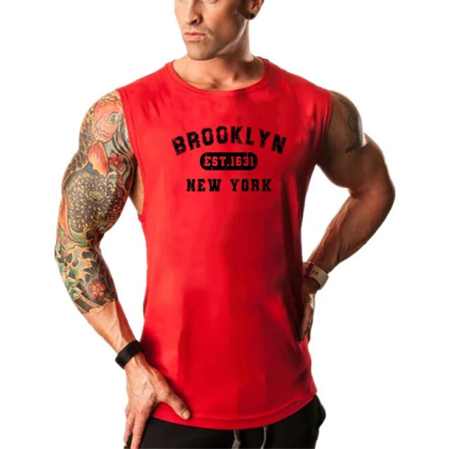 Sports new york letter print fashion gym tank tops (1)