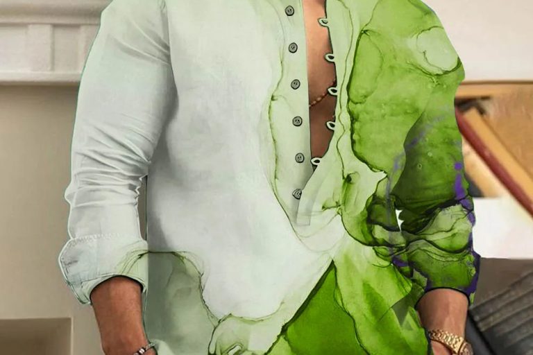 Spring and autumn fashion men casual shirts (3)