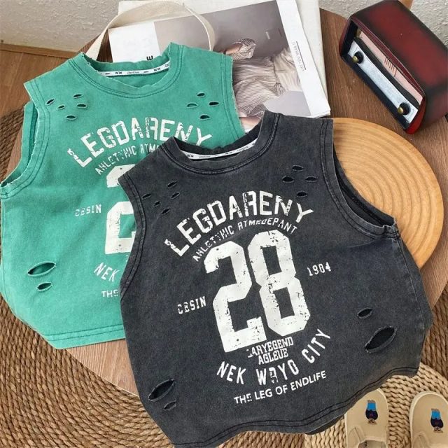 Summer boys sleeveless shirts handsome kids tank tops (1) Summer boys sleeveless shirts handsome kids tank tops (1)