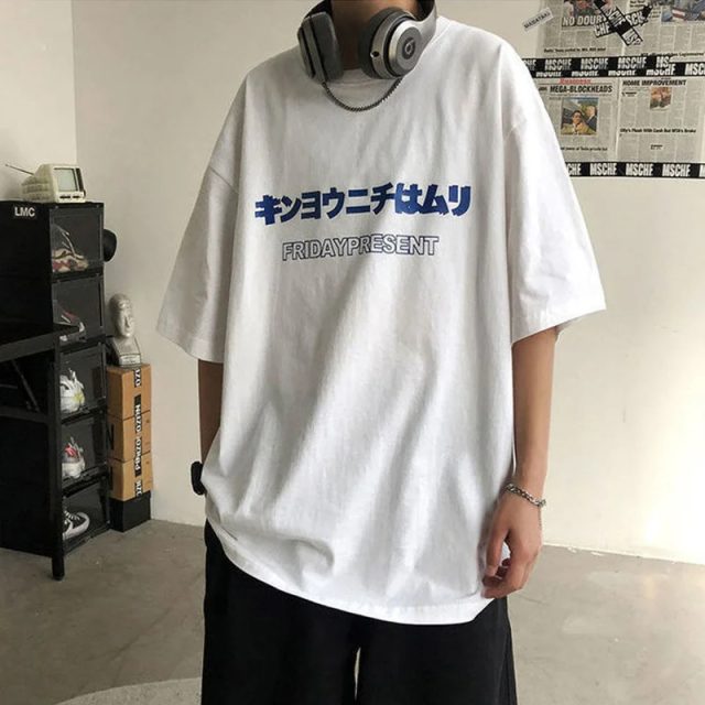 Summer cotton casual streetwear hip hop t shirts (1)