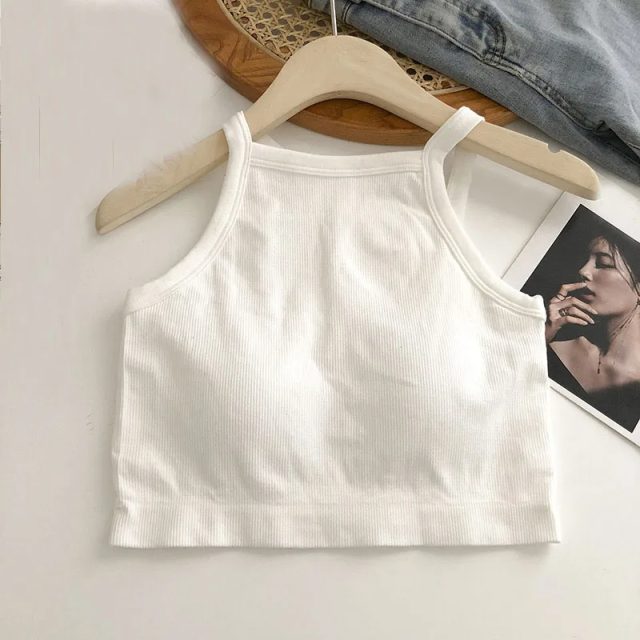 Summer crop tops women streetwear cotton tank tops (4)