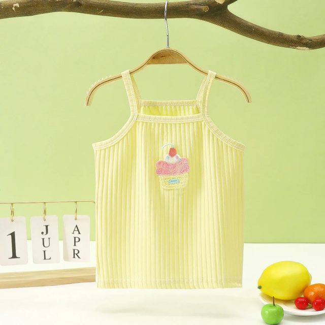 Summer girls outfits tank tops sleeveless tops for kids (4)