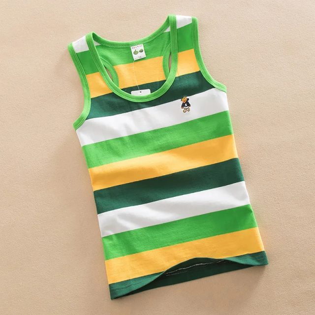 Summer kids tank top for girls striped children undershirt (6) Summer kids tank top for girls striped children undershirt (6)