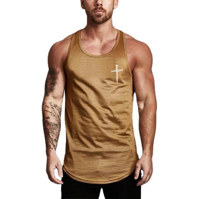 Summer men loose lightweight breathable gym tank tops (6)