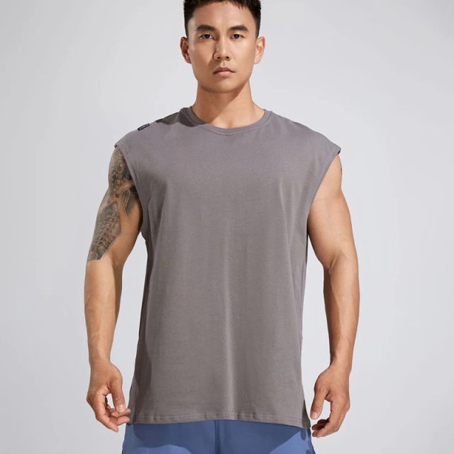 Summer new cotton loose vest round neck mens tank tops (6) Summer new cotton loose vest round neck mens tank tops (6)