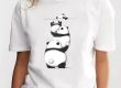 Summer new cute cartoon panda lovely print t shirts (5)