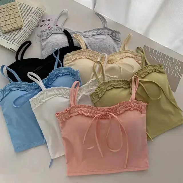 Summer sleeveless corset top female cotton tank top (3) Summer sleeveless corset top female cotton tank top (3)