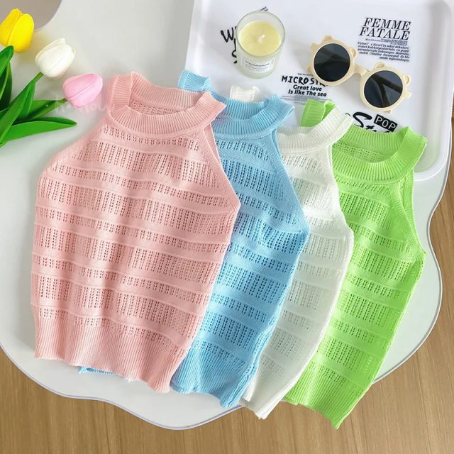 Summer solid color toddler shirts cotton kids tank top (3) Summer solid color toddler shirts cotton kids tank top (3)