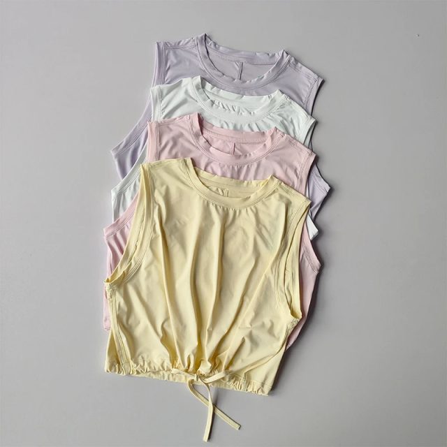 Summer thin breathable loose sports gym tank top (6)