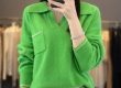 Thick warm women polo neck pullover sweater (3)