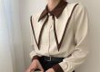 Vintage fashion new contrast patchwork polo shirt (1)