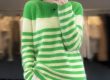 Women collar pullover loose knit top sweater (1)