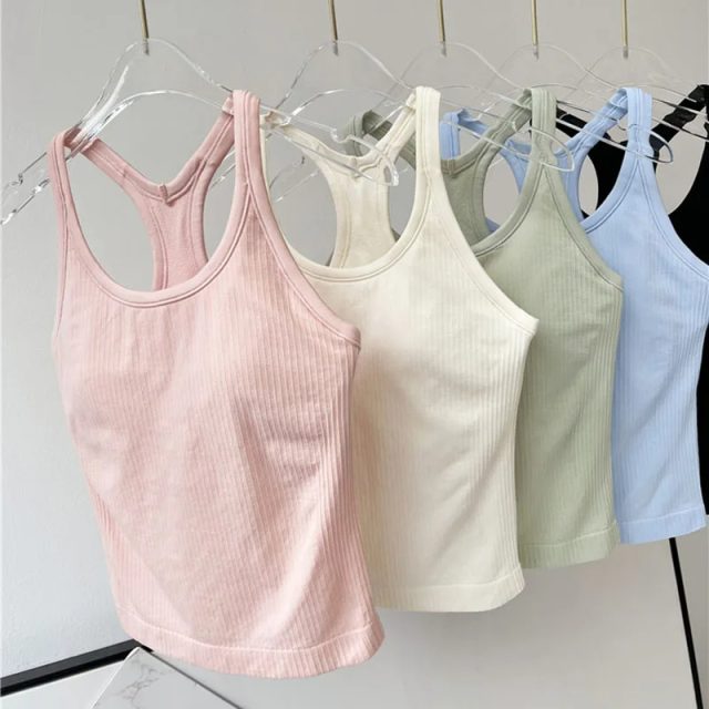 Women slim fit workout fitness gym tank top (3)