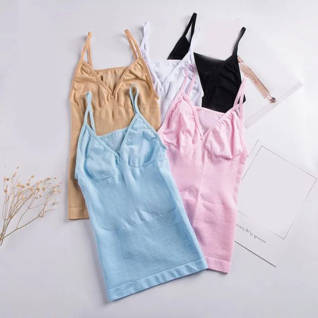 Womens high elastic strench shapewear cotton tank top (4) Womens high elastic strench shapewear cotton tank top (4)